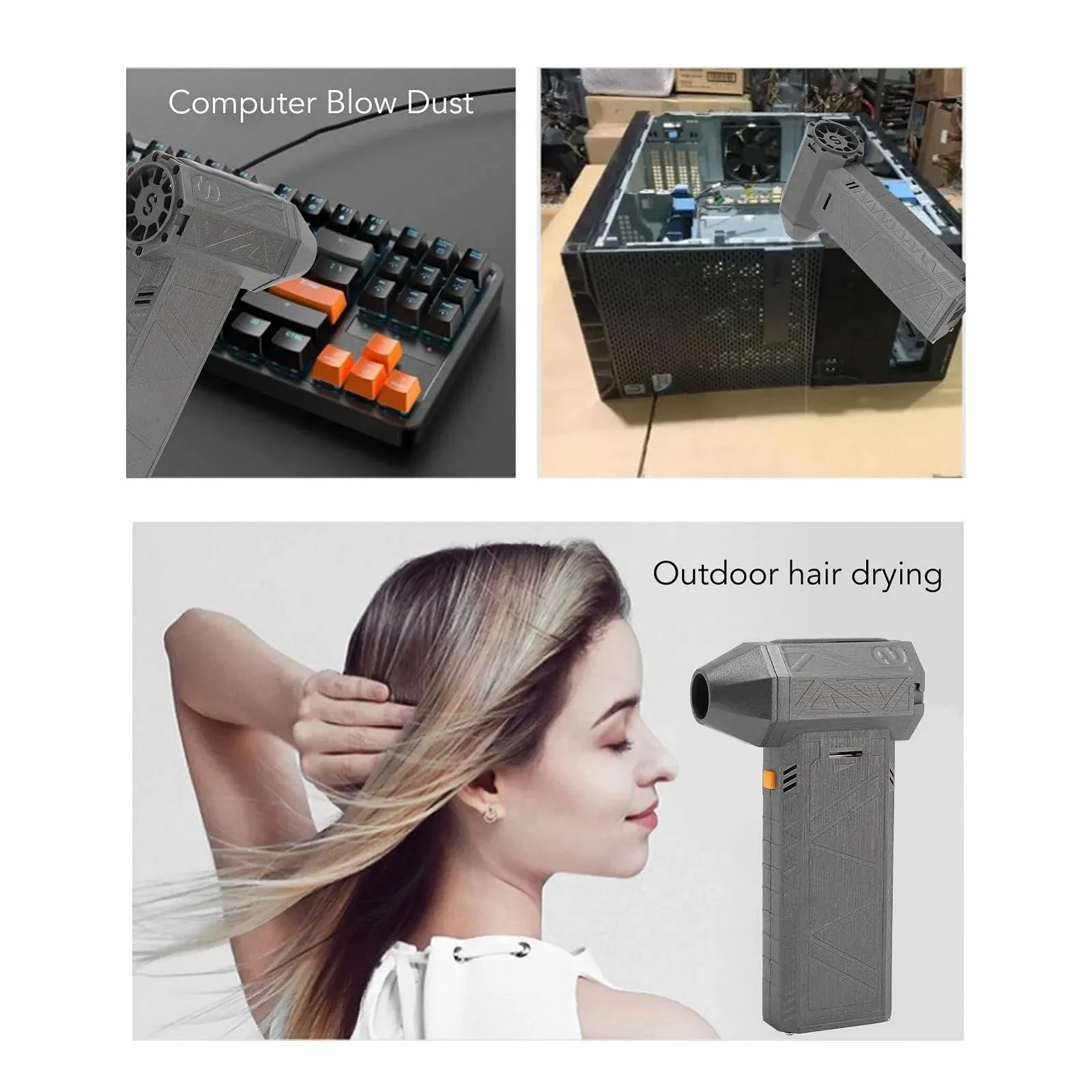 Электрическая воздуходувка 200,000 RPM Continuous Quick Charge Multi-Purpose Type C Jet Fan, фото №7