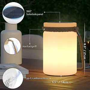 Настольная лампа MALUX Outdoor Solar 2-in-1 USB Solar Charging IP44 RGB Remote Control Portable synthetic.ua - Фото 1