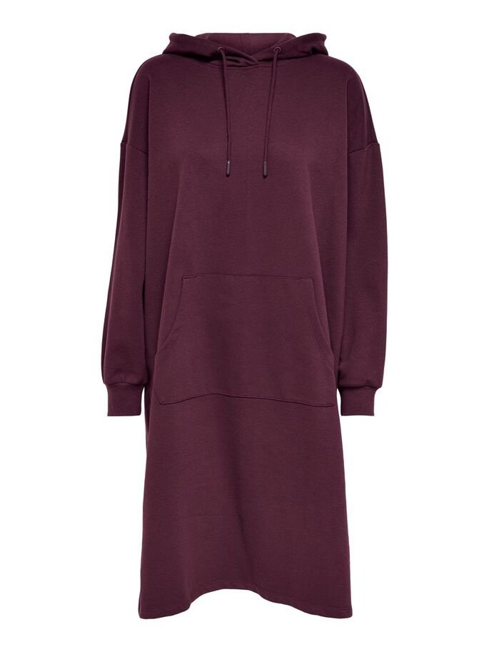 Сукня ONLCHELSEA LIFE L/S OVERSIZE DRESS SWT 15241307-Winetasting ONLY Бордовий M, фото №3