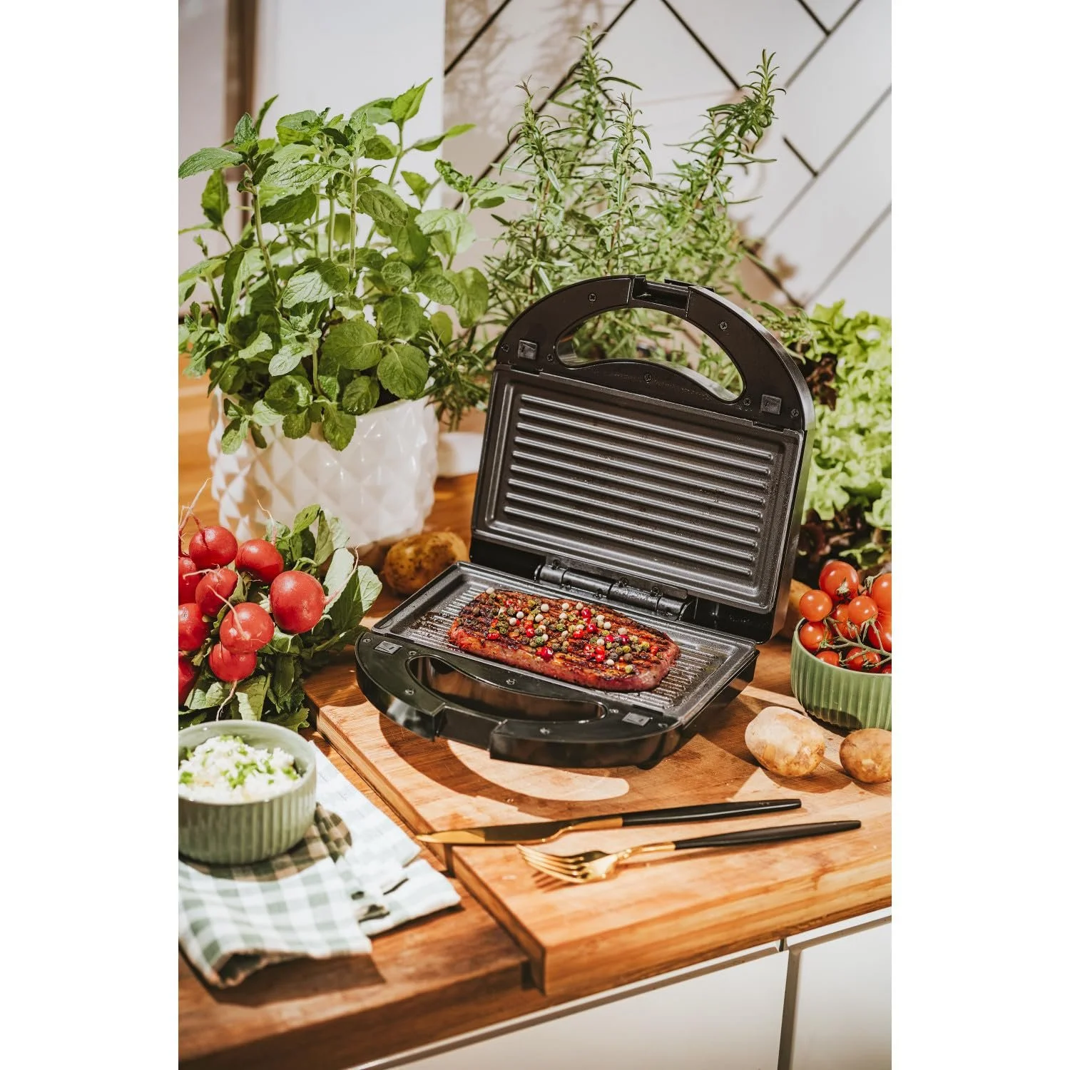 Бутербродниця 3-в-1 Багатофункціональна 1000 Вт, фото №8