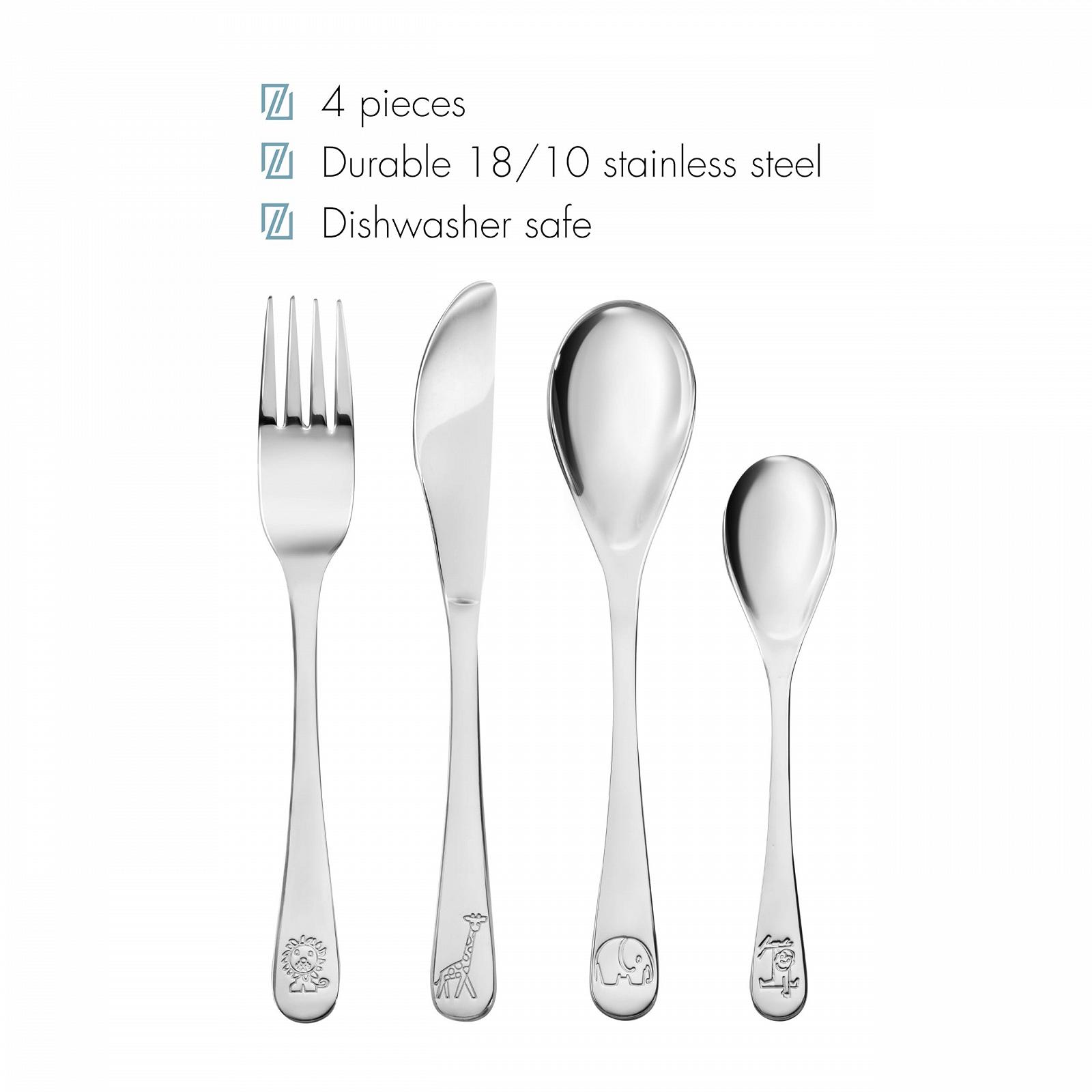 Набор столовых приборов Zilverstad Miffy Zoo Design, 4 предмета, 16 / 17 / 16 / 13 см, нержавеющая сталь 18/10, фото №2 Набор столовых приборов Zilverstad Miffy Zoo Design, 4 предмета, 16 / 17 / 16 / 13 см, нержавеющая сталь 18/10, фото №2