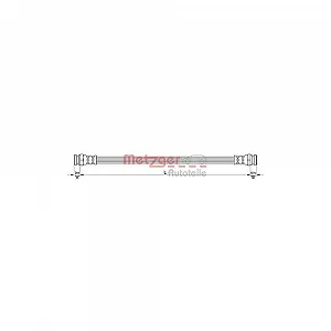 Тормозной шланг METZGER 4110485 для FIAT, задний мост слева, задний мост справа - Фото 1