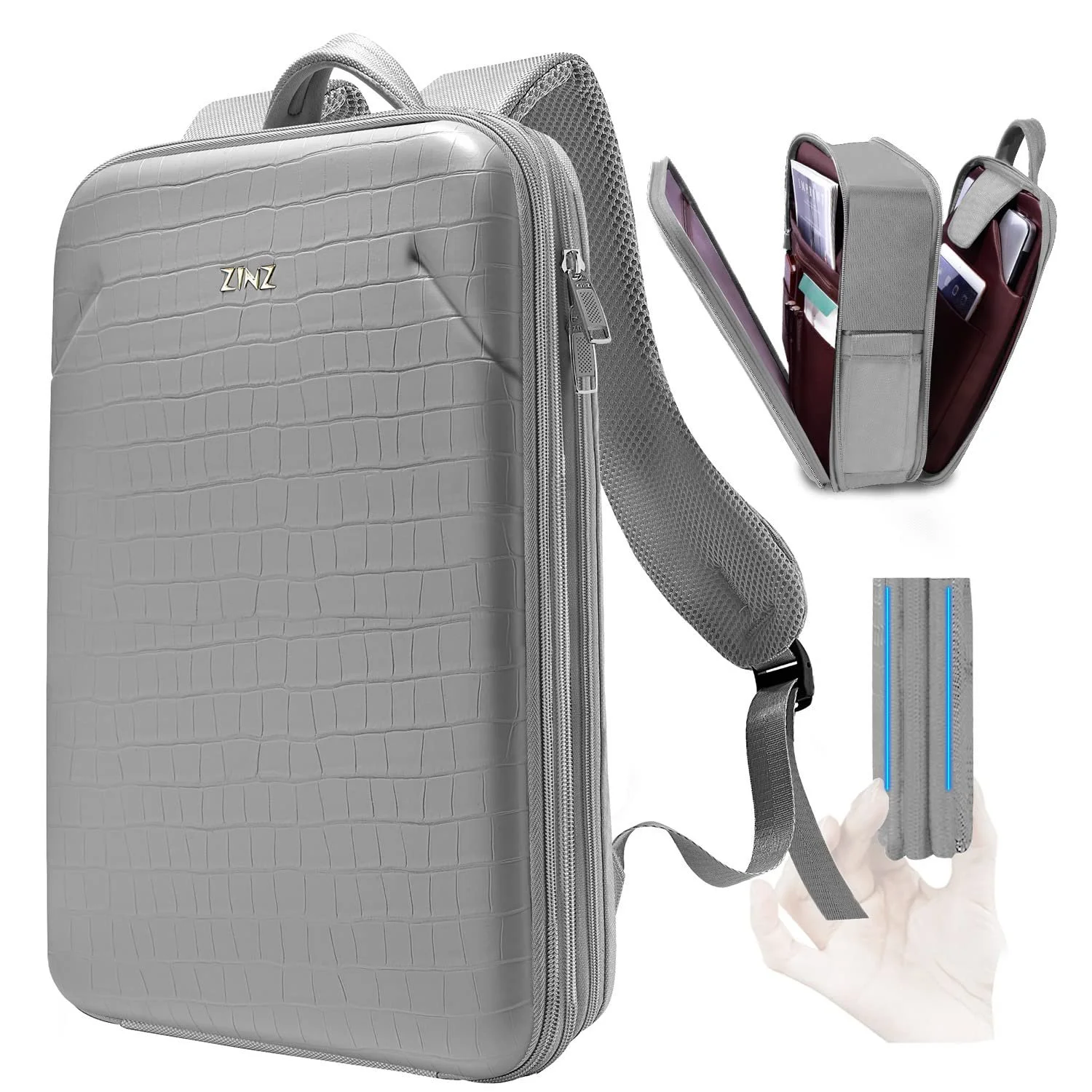 Рюкзак для ноутбука ZINZ Slim G02Y01 15.6 дюймов переменная емкость водонепроницаемый противокражный, фото №1