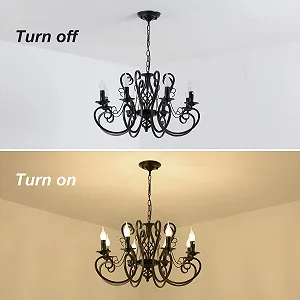 Люстра Ganeed Vintage French Country House 8 Lights Black ціна на synthetic.ua - Фото 1 Люстра Ganeed Vintage French Country House 8 Lights Black synthetic.ua - Фото 1