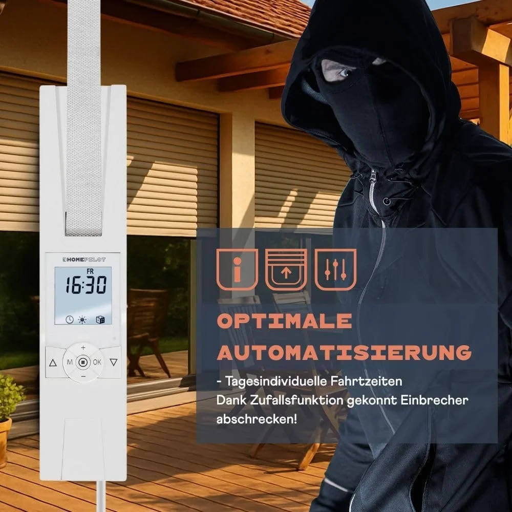 Намотувач стрічки для ролетів RolloTron Home Pilot / 45кг / 6 кв. м / Дисплей / Білий, фото №3 Намотувач стрічки для ролетів RolloTron Home Pilot / 45кг / 6 кв. м / Дисплей / Білий, фото №3