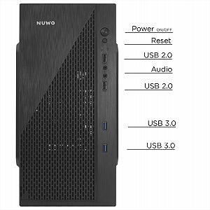 Корпус NUWO Leshi L703 / БЖ Nuwo 240W / Micro-ATX / 2xUSB 3.0 / 2xUSB 2.0 / Card Reader / Чорний synthetic.ua - Фото 1