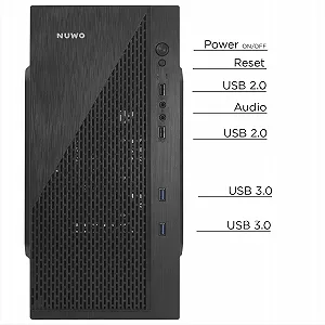 Корпус NUWO Leshi L703 / БП Nuwo 240W / Micro-ATX / 2xUSB 3.0 / 2xUSB 2.0 / Card Reader / Черный synthetic.ua - Фото 1