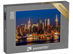 Пазл puzzleYOU New York City Night Skyline Building in Manhattan City Centre 2000 элементов - Фото 1