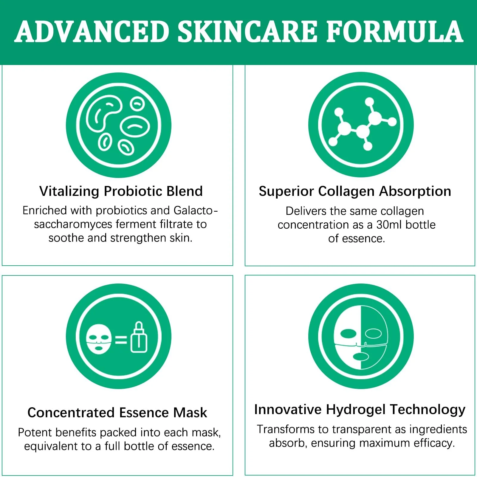 Маска для обличчя Organic Collagen Real Deep, Зволожуюча, 6 шт в упаковці, фото №4