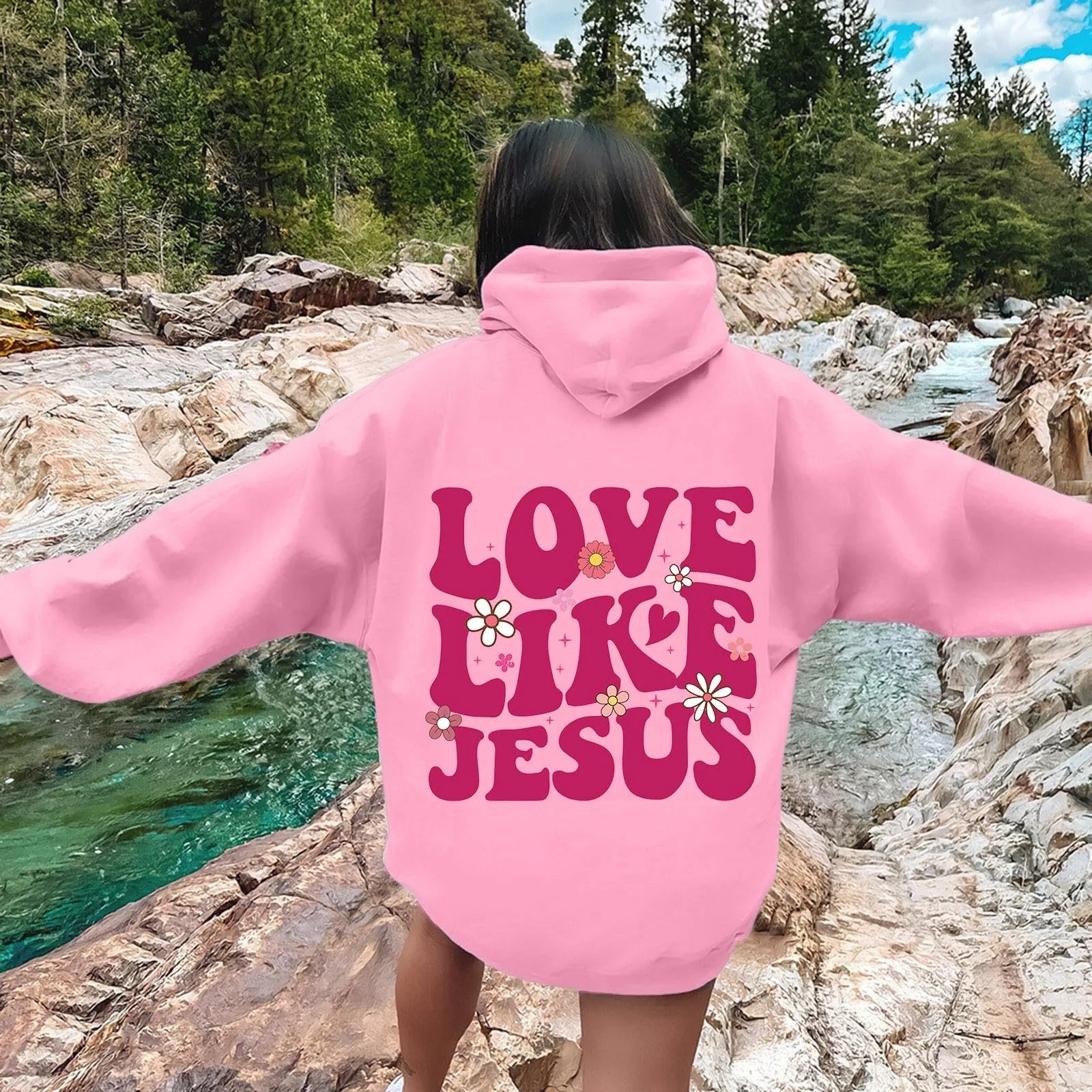 Женский Худи Пуловер с мультяшным принтом Мужская толстовка с длинными рукавами Модный Унисекс свитшот Свободная куртка с длинными рукавами Harajuku Grunge Streetwear, фото №3