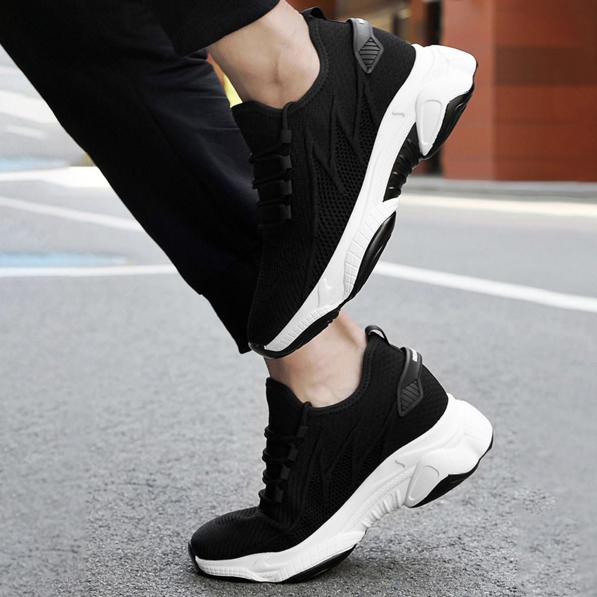 Кросівки Elevate Чоловіче взуття The Larger 10 cm, ортопедичні ліфти, невидиме збільшення росту, повсякденні дихаючі, фото №3