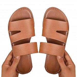 Шльопанці темно-коричневі - Фото 1