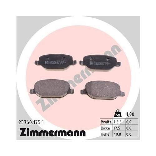 Гальмівний диск ZIMMERMANN COAT Z 110.2213.20 задня вісь для ALFA ROMEO FIAT JEEP, фото №4