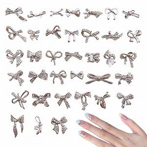 Набір 36 шт Прикраса для нігтів Серце, Метелик та Бант - Фото 1
