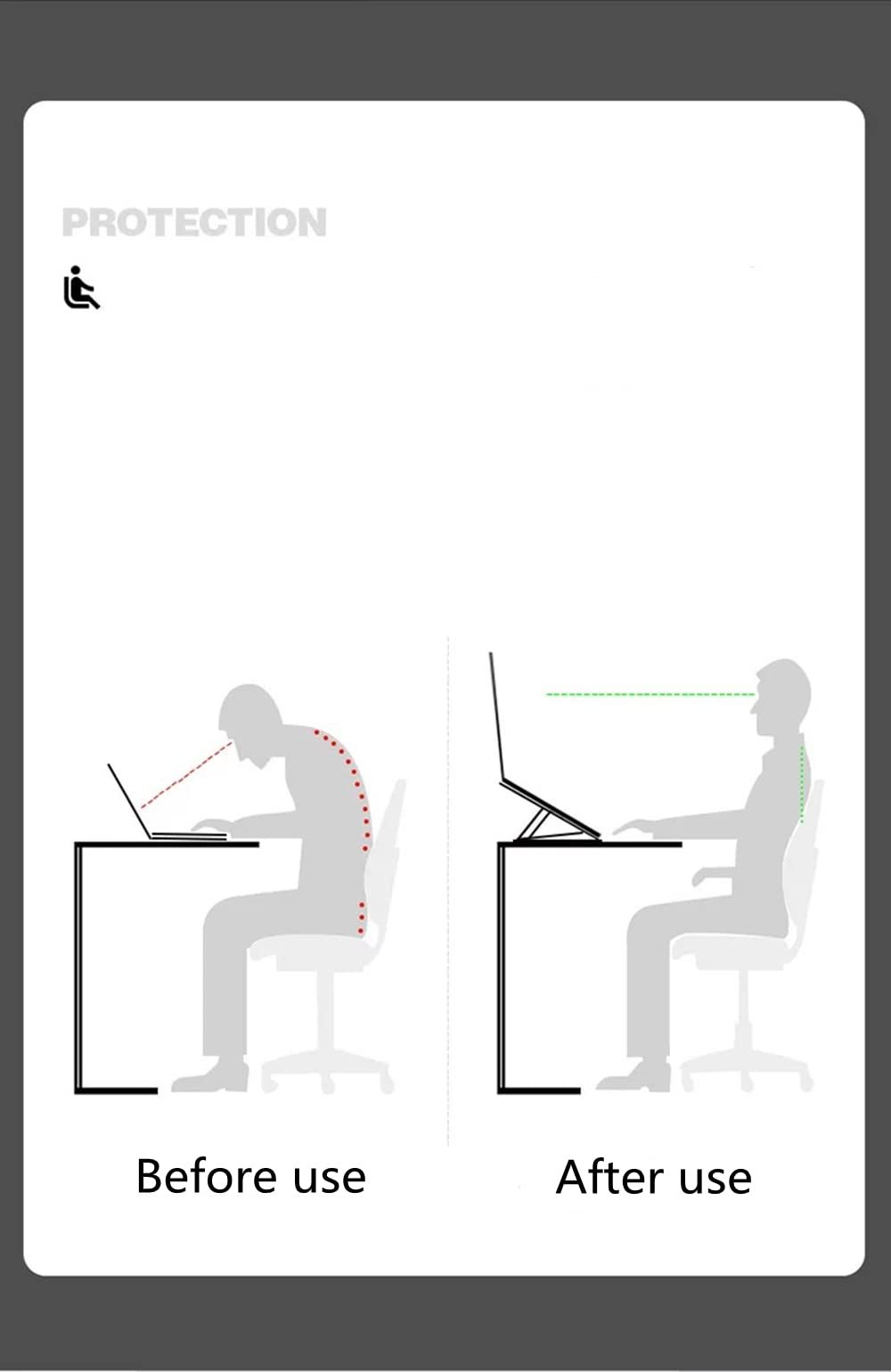 Підставка для комп'ютера YiYaO, регульована по висоті, вентильована, фото №4