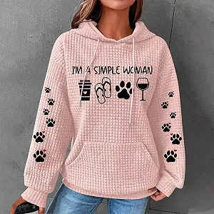 Худи Женский Осенний Пуловер Лонгслив Свитшот Молниеносное Предложение Верхняя одежда Элегантный Худи Лапка Собаки Любовь С Напечатанным Рисунком Круглый Вырез Горловины Длинный Рукав С Капюшоном Свитшот С Капюшоном synthetic.ua - Фото 1