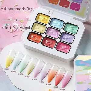 Гель-лак 9 цветов Набор гелей для ногтей Стойкий UV/LED лак для домашнего французского маникюра synthetic.ua - Фото 1