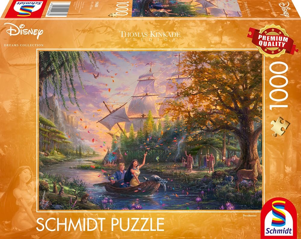 Пазл Schmidt Spiele Thomas Kinkade Disney Pocahontas 59688 1000 элементов Разноцветный, фото №4 Пазл Schmidt Spiele Thomas Kinkade Disney Pocahontas 59688 1000 элементов Разноцветный, фото №4