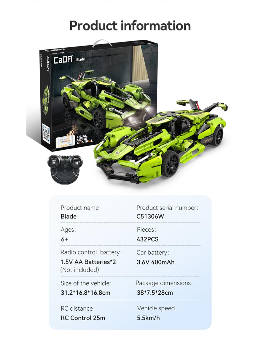 CaDA Blade Спортивный автомобиль C51306W, фото №8 CaDA Blade Спортивный автомобиль C51306W, фото №8