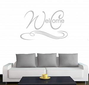 Купити Наклейка на двері A138 WC Welcome Світло-сіра 30 x 18 см - Фото 1 Наклейка на двері A138 WC Welcome Світло-сіра 30 x 18 см - Фото 1