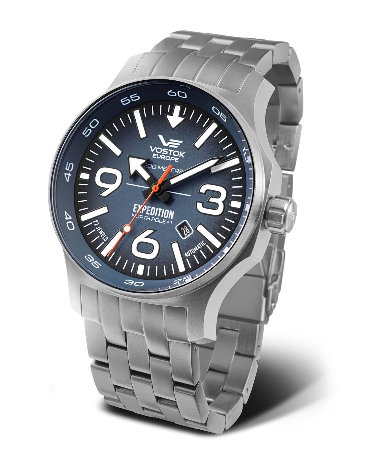 Чоловічий годинник Vostok Europe Expedition North Pole 1 Automatic YN55 Date з браслетом з нержавіючої сталі 20 ATM, фото №1