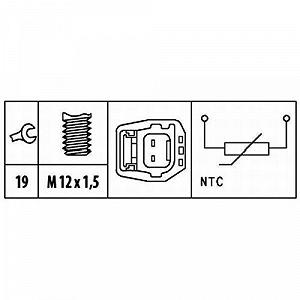 Датчик температури охолоджувальної рідини HELLA 6PT 009 309-461 для VOLVO верхній передній synthetic.ua - Фото 1
