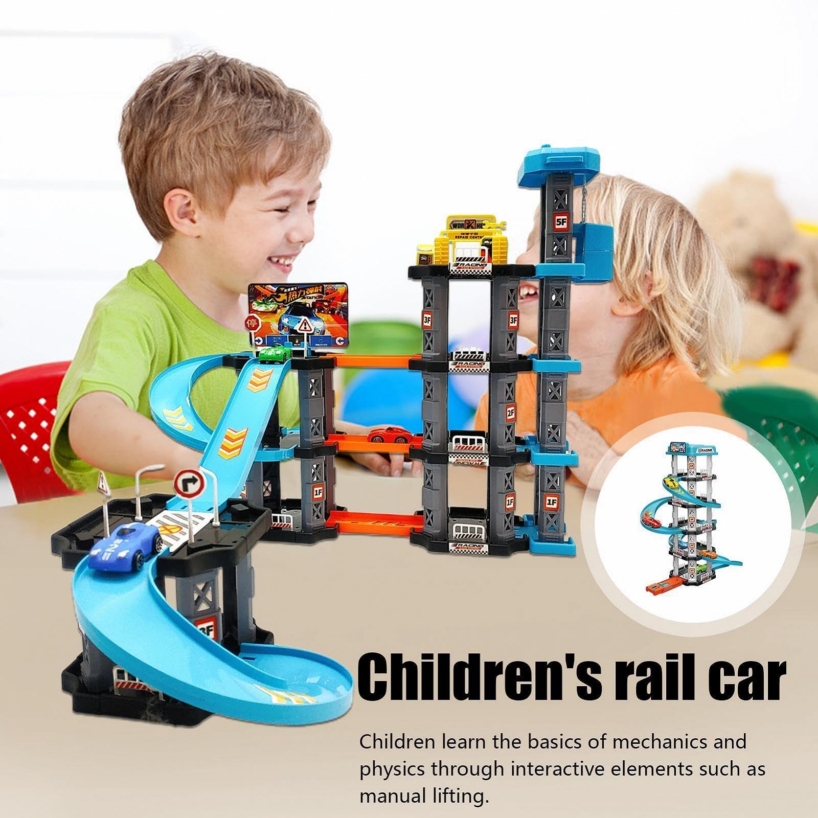 Игрушка Highway Garage Playset Образовательная 62-детали ABS Трек для гонок, фото №4