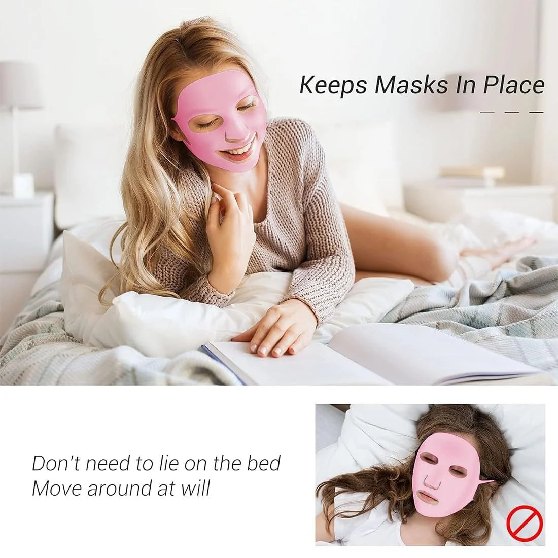 Маска для обличчя NJCXOLA 2 шт Багаторазова силіконова, фото №5