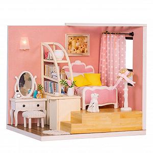 Ляльковий будиночок lyrlody Miniatures Kit з меблями та LED підсвіткою Happy Nest - Фото 1