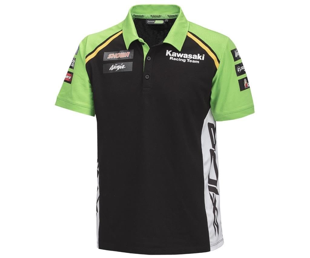 Поло Kawasaki Ninja WSBK мужское Черное Зеленое Размер 3XL, фото №1