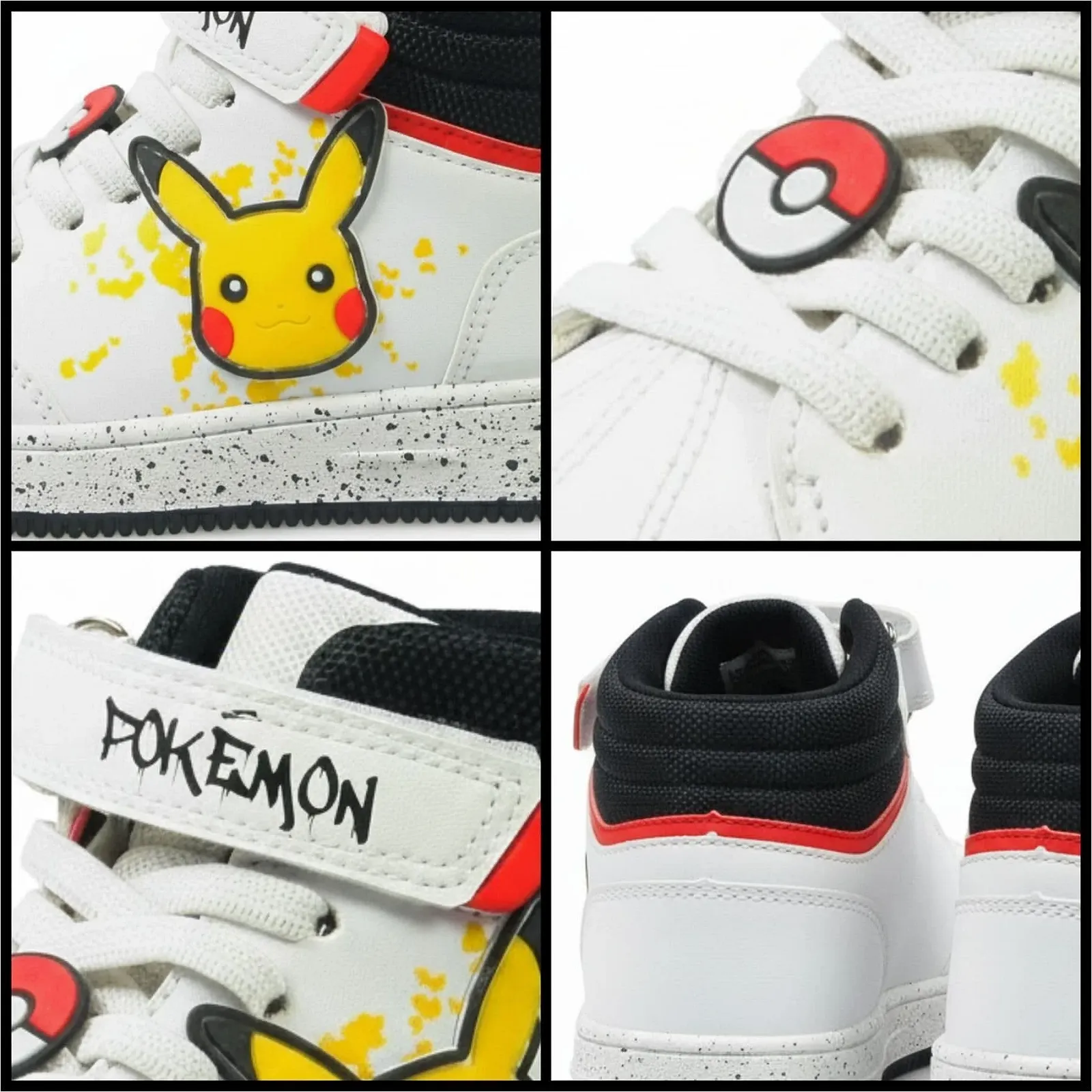 Кроссовки Pokemon Pikachu Hi-Top для мальчиков и девочек, детские, на шнуровке с ремешками, удобные повседневные кроссовки с подошвой с протектором, принт Pikachu, размер детской обуви 43, фото №6 Кроссовки Pokemon Pikachu Hi-Top для мальчиков и девочек, детские, на шнуровке с ремешками, удобные повседневные кроссовки с подошвой с протектором, принт Pikachu, размер детской обуви 43, фото №6