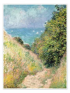 Постер Claude Monet Hollow Path at Pourville 60 x 80 см Green - Фото 1
