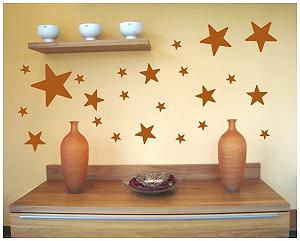 Наклейка на стіну Samunshi Набір зірок Filled 14 x 2.5 см 6 x 5 см 2 x 7.5 см 1 x 10 см Срібляста synthetic.ua - Фото 1