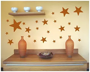 Наклейка на стіну Samunshi Набір зірок Filled 14 x 2.5 см 6 x 5 см 2 x 7.5 см 1 x 10 см Срібляста synthetic.ua - Фото 1