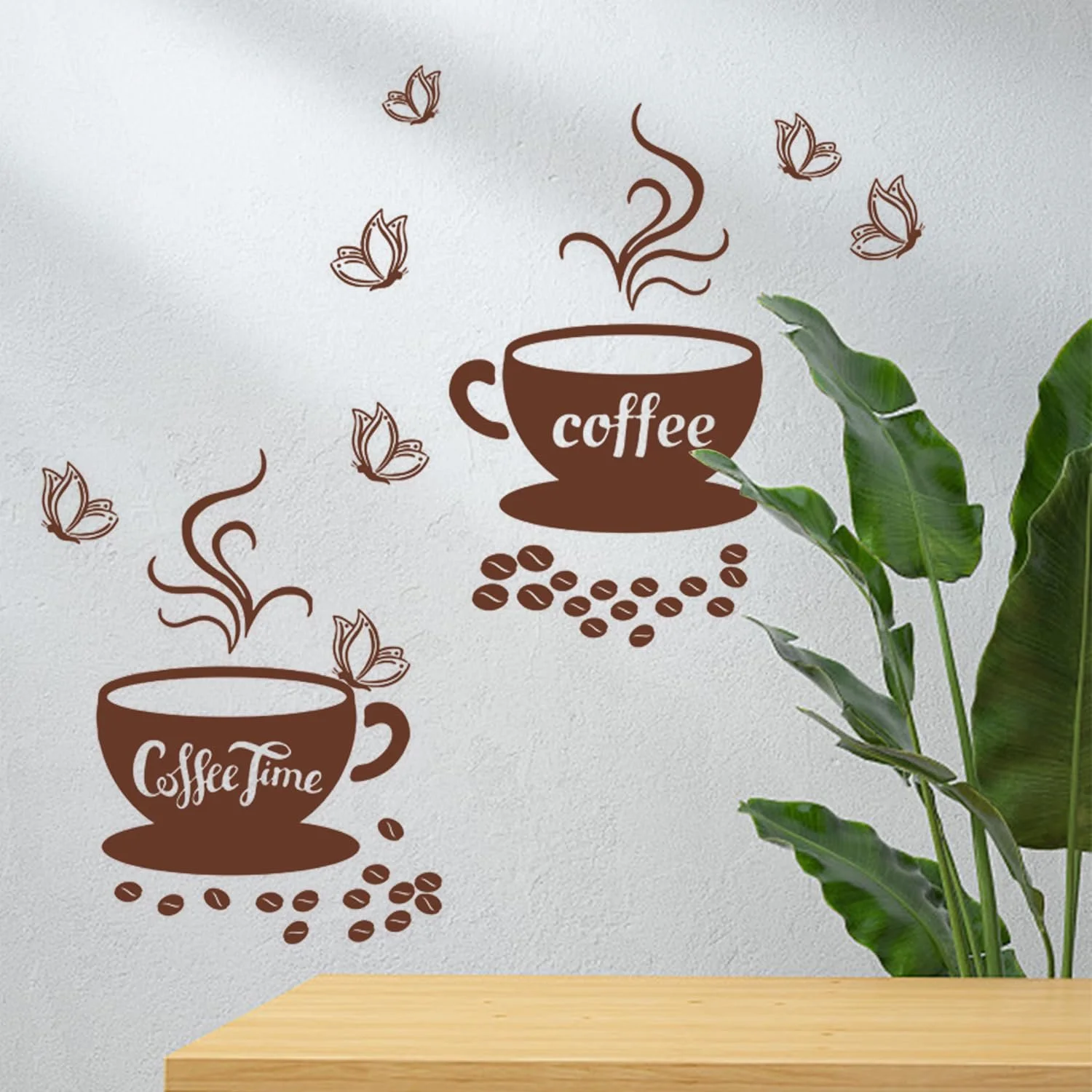 Наклейки на стіну Coffee 2 набори 30 x 60 см Коричневий, фото №5