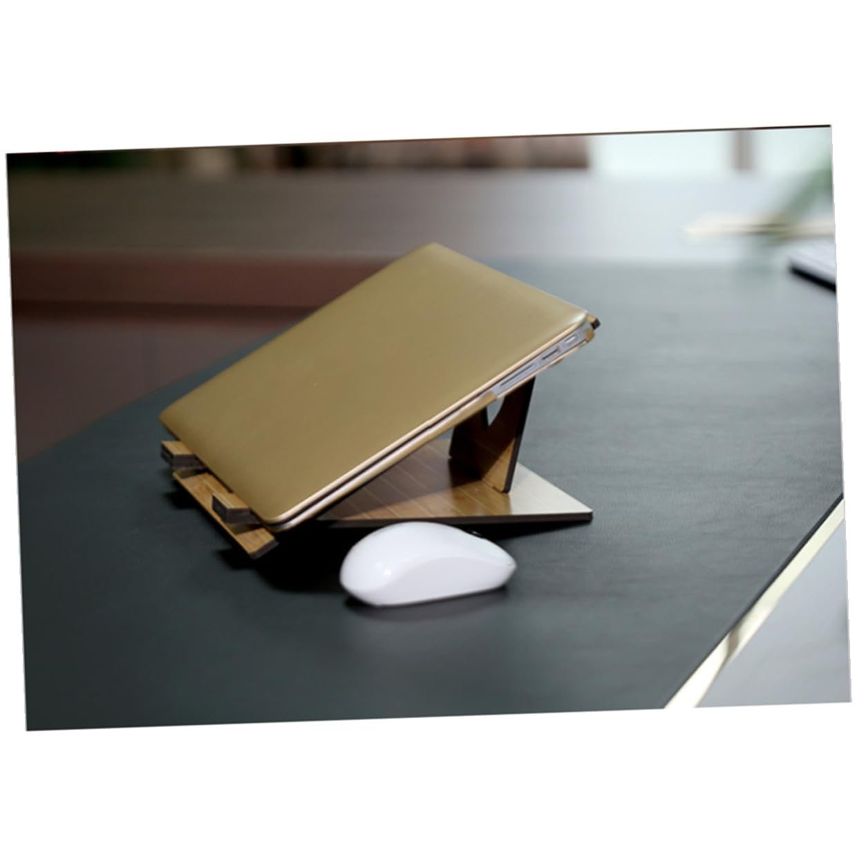 Підставка для ноутбука Дерев'яна портативна Міцна Легка Практична для офісу дому дивану та подорожей Сумісна Проста у використанні, фото №5