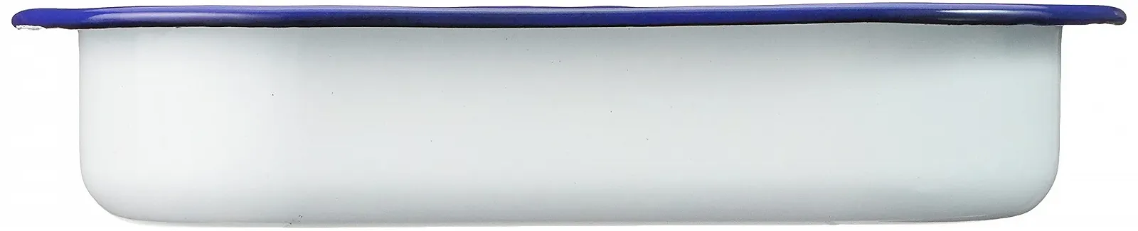 Форма-миска Krüger Universal 145 M/21B Сталева 21 см Біла з синім краєм 21 x 14 x 4.5 см, фото №3 Форма-миска Krüger Universal 145 M/21B Сталева 21 см Біла з синім краєм 21 x 14 x 4.5 см, фото №3