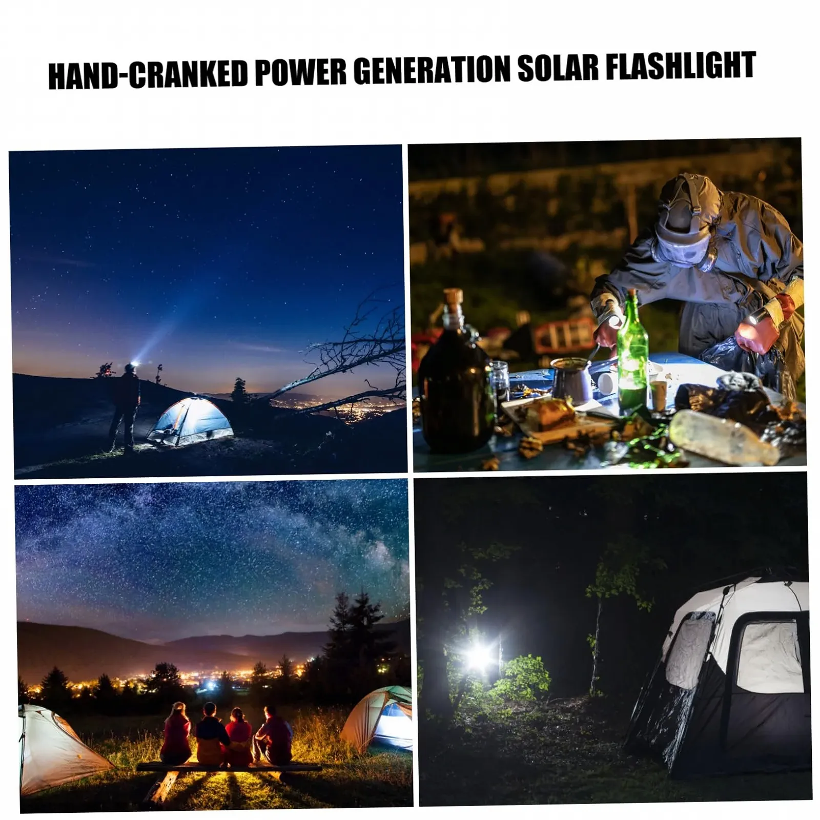 Ручний ліхтарик HEMOTON Міні ліхтарик з ручною рукояткою Сонячний для виживання для кемпінгу Піших прогулянок Домашнього використання, фото №9