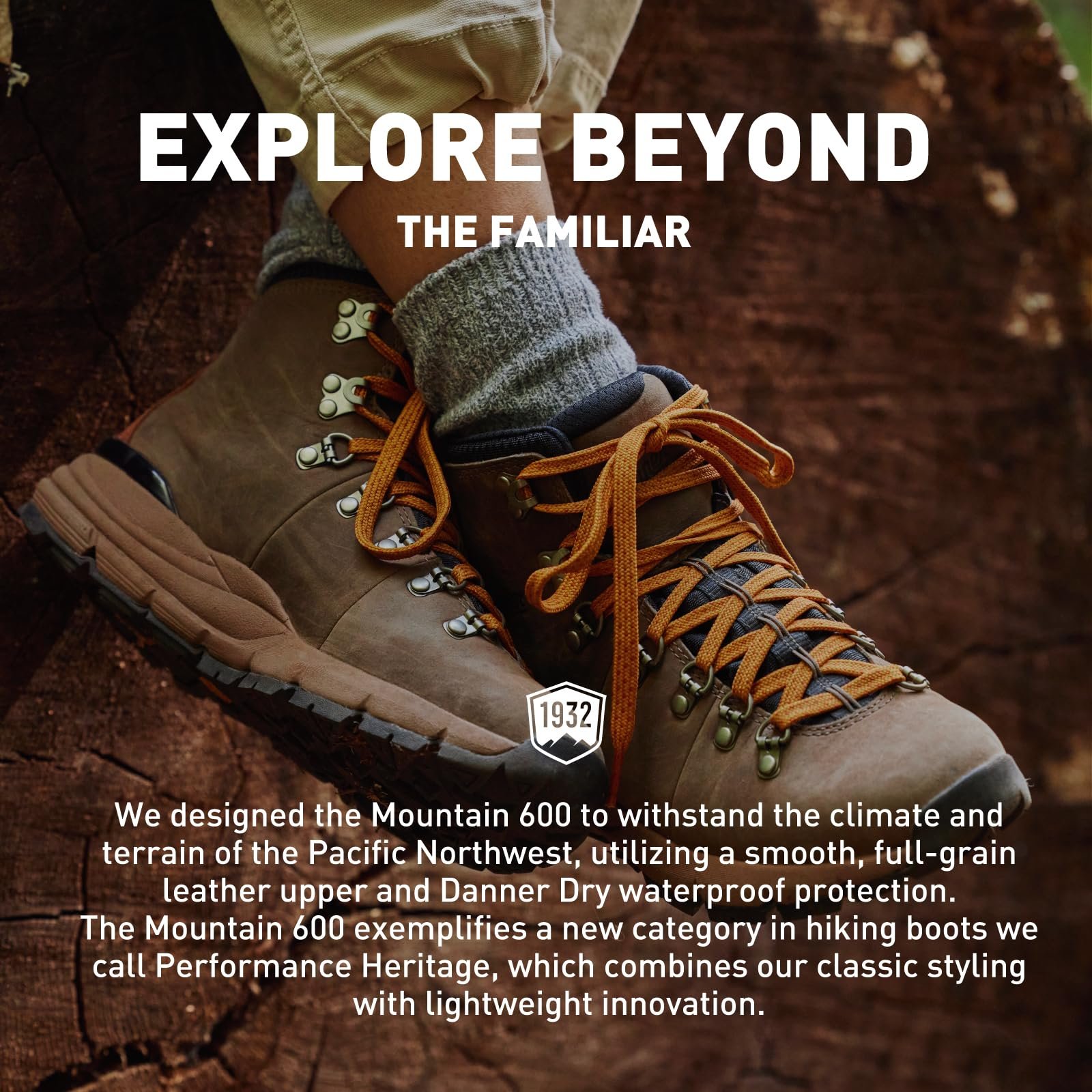 Ботинки Danner Mountain 600 4.5-дюймовые Коричневый/Красный, фото №5