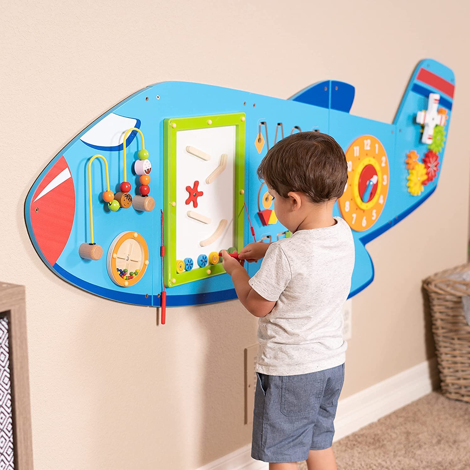 Игровой центр Бизиборд Viga Toys Самолет (50673), фото №7