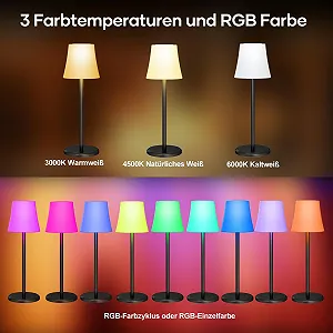 Настільна лампа Suright Wireless 3 колірні режими RGB комплект 2 шт. чорна synthetic.ua - Фото 1