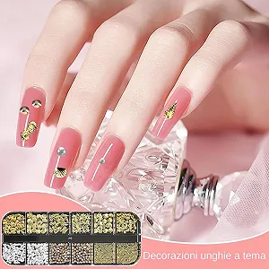 Набор для декора ногтей Nageldekorationsset 3D морские мотивы с кристаллами и ракушками synthetic.ua - Фото 1