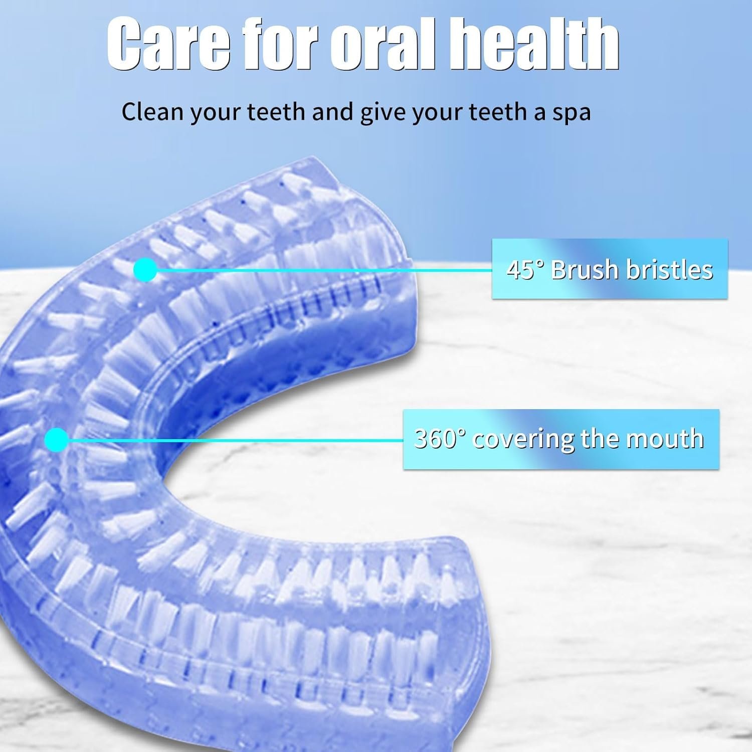 Електрична ультразвукова зубна щітка WingFly U-подібна 360° бездротова Black, M, фото №7