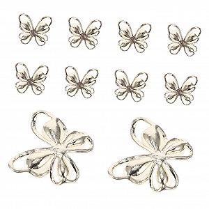 Патчи для ногтей Healvian 20 шт. с блестящими бабочками, аксессуары для маникюра для творческого дизайна для натуральных и искусственных ногтей - Фото 1