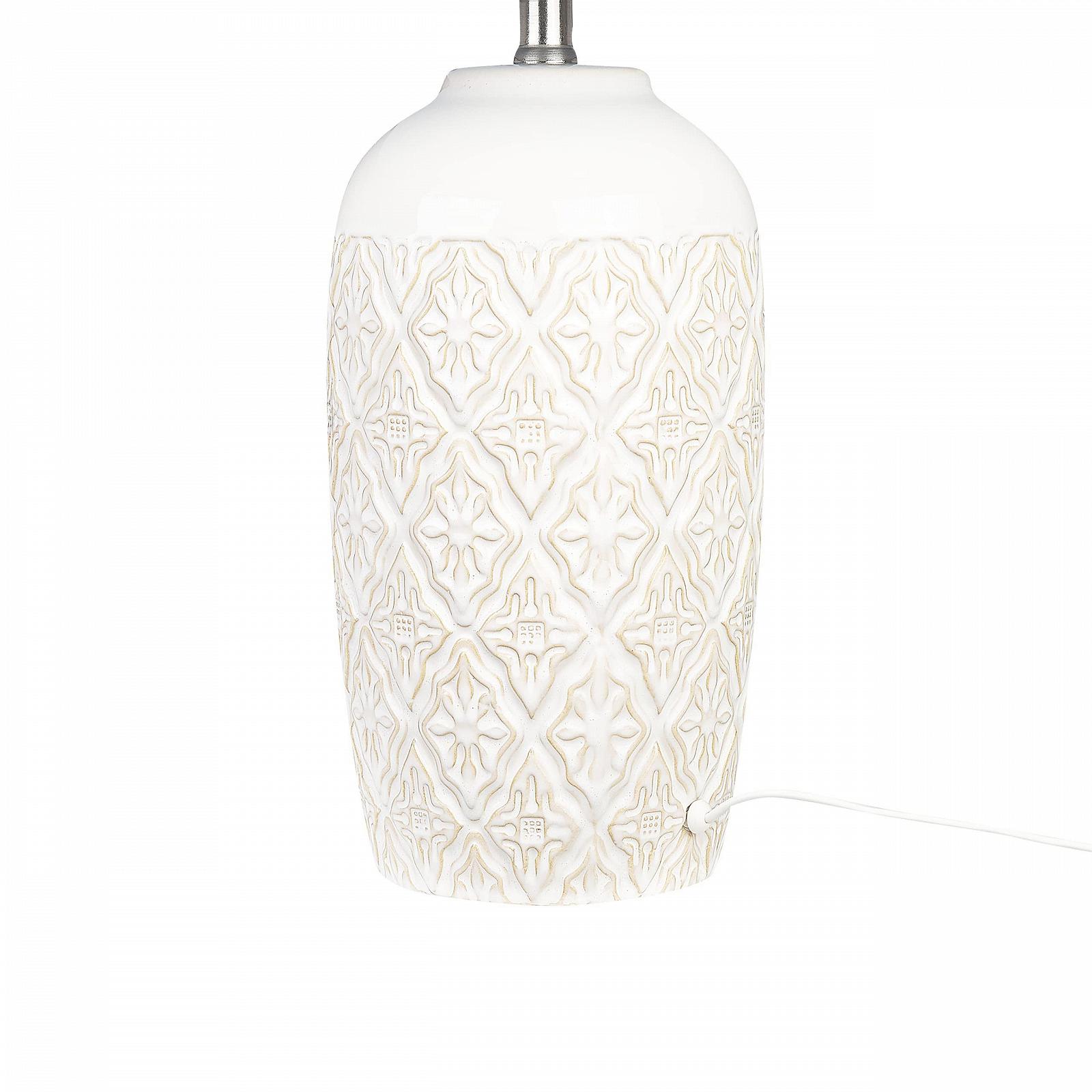 Настільна лампа Beliani Telire Керамічна основа Чорний абажур Бежева, фото №6