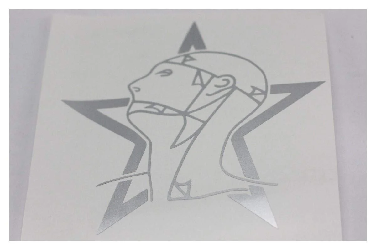 Наклейка Grey's Anatomy Sisters of Mercy Head & Star 10 x 10 см Срібляста, фото №1