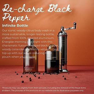 Гель для душу Molton Brown Re-charge Black Pepper багаторазова пляшка 400 мл synthetic.ua - Фото 1