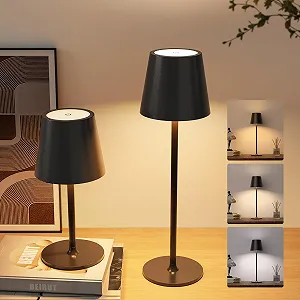 Настільна лампа LED акумуляторна 5000 мАг регульована за висотою 2 шт. Золото - Фото 1