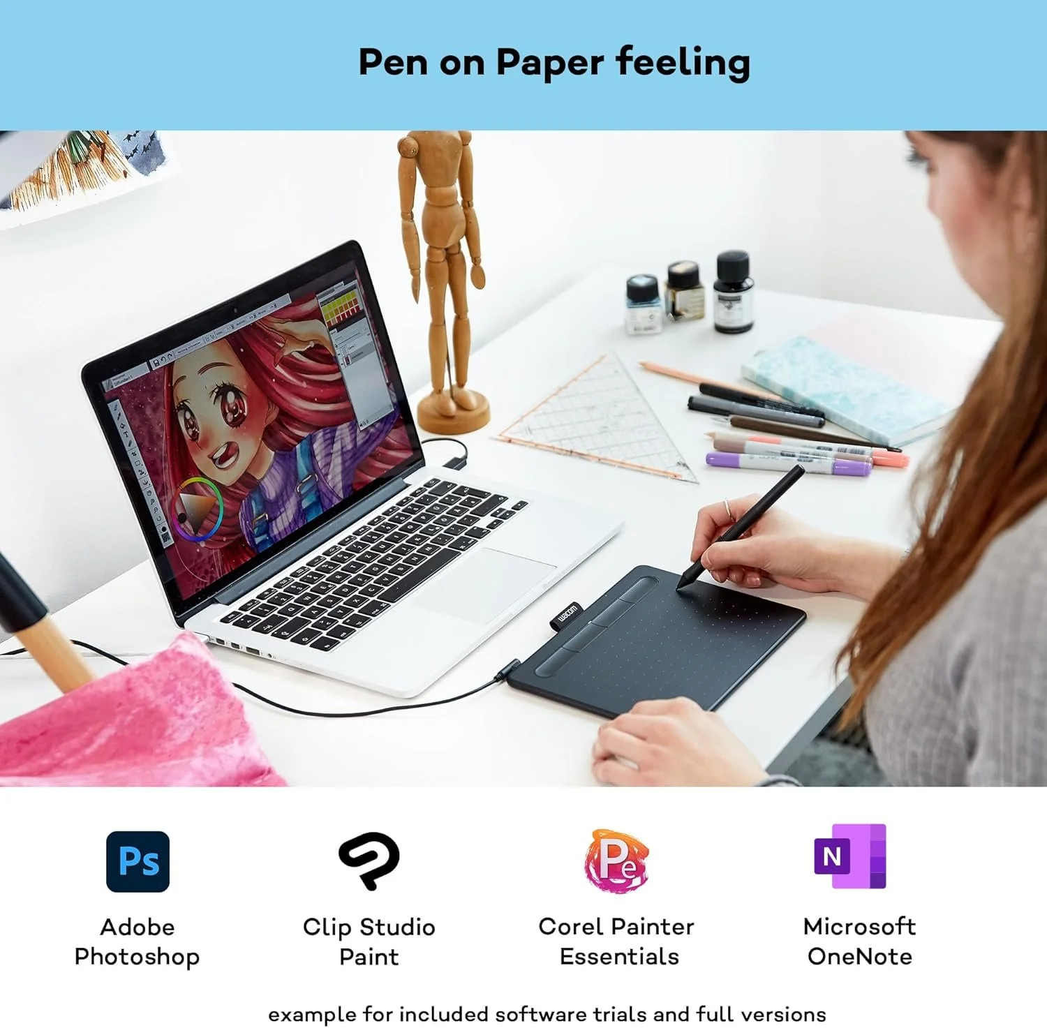 Графический планшет Wacom Intuos CTL-4100K-S / 2540 LPI / Черный, фото №2 Графический планшет Wacom Intuos CTL-4100K-S / 2540 LPI / Черный, фото №2
