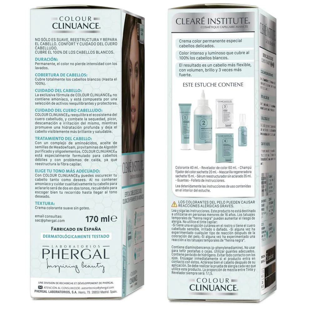Фарба для волосся Clinuance Delicate Permanent Ammonia Free More Shine Intense Colour 100% Coverage 1.0 Чорний, 3 упаковки, фото №8 Фарба для волосся Clinuance Delicate Permanent Ammonia Free More Shine Intense Colour 100% Coverage 1.0 Чорний, 3 упаковки, фото №8
